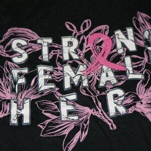 Scalloped Bottom making it very Flattering.  Pink Cross Shirt Size S